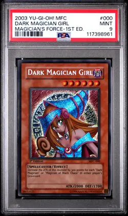 2003 YU-GI-OH! MFC-MAGICIAN'S FORCE 1ST ED #000 DARK MAGICIAN GIRL PSA 9 - Image 1