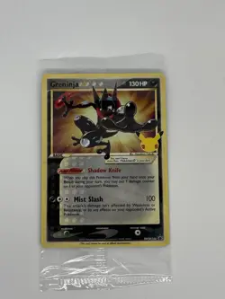Pokemon Greninja Gold Star SWSH144 Celebrations Black Star Promo Card Sealed 1 - Image 1
