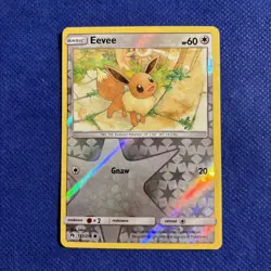 Eevee 155/214 Reverse Holo Lost Thunder Pokemon Card - NM - Image 1