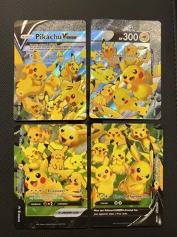 Pikachu V-Union SWSH Promo Pokemon Trading Cards Set - Image 1