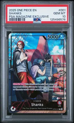 PSA 10 Shanks 001 PSA Magazine Exclusive One Piece Card - Image 1