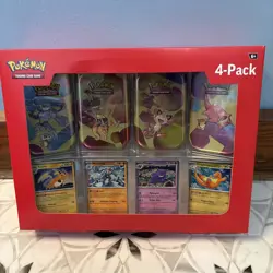 Pokemon 4 Mini Tins + 4 Promo Cards Bundle - 151 SAMS CLUB EXCLUSIVE Machamp - Image 1