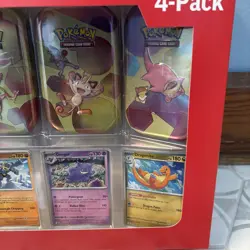 Pokemon 4 Mini Tins + 4 Promo Cards Bundle - 151 SAMS CLUB EXCLUSIVE Machamp - Image 2