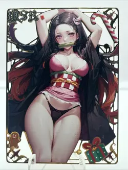 Nezuko Demon Slayer Goddess Story Gold Metal Numbered #/200 Card - Image 1