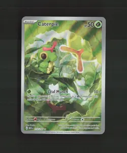 Caterpie 172/165 Scarlet & Violet 151 Full Art Ultra Rare Holo Pokemon Card LP+ - Image 1