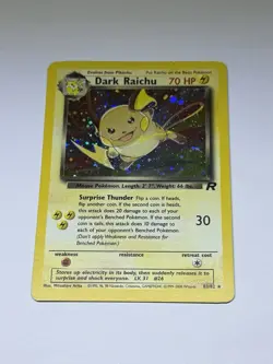 Pokemon Dark Raichu Holo TCG Card 83/82 Secret Rare LP/NM 1999 Team Rocket Set - Image 1