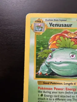 Venusaur 15/102 Shadowless Holo Rare Base Set Pokemon Card DMG - Image 2