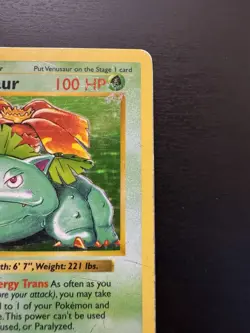 Venusaur 15/102 Shadowless Holo Rare Base Set Pokemon Card DMG - Image 3
