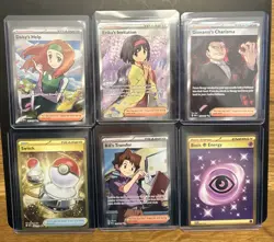 Pokemon 151 6 Card Lot - Erika, Daisy, Gio, Bill, Switch, Energy - Image 1