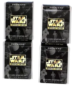 Lot of 4 1995 Star Wars Game 60 Card Starter Set Premiere Limited Edition - Image 1