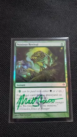 Magic The Gathering Toxic Resuscitation Foil Signed Card Used - Image 1