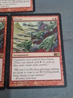 MTG X3 Fervor - Magic 2013 (M13) - Rare- (see pics) MTG - Image 3