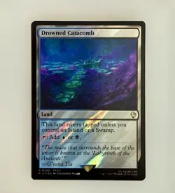Magic the Gathering: Drowned Catacomb (Surge Foil) Commander: Final Fantasy Foil - Image 1