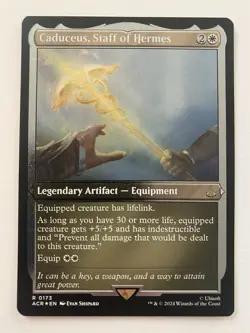 Caduceus, Staff Of Hermes (0173) *ETCHED FOIL* Assassin’s Creed ACR MTG MT/NM - Image 1