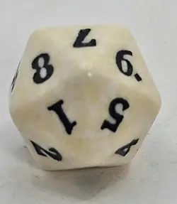 MTG Magic the Gathering D20 Spindown Die Battle for Zendikar BFZ Ivory & Black - Image 2