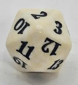 MTG Magic the Gathering D20 Spindown Die Battle for Zendikar BFZ Ivory & Black - Image 3