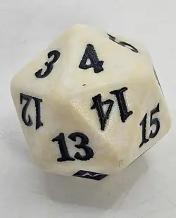 MTG Magic the Gathering D20 Spindown Die Battle for Zendikar BFZ Ivory & Black - Image 5
