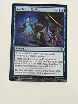MTG Anchor to Reality Kamigawa: Neon Dynasty Regular Misprint Crimped - Image 1