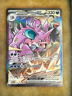Pokemon Team Rocket's Nidoking EX 233/182 Destined Rivals Illustration Rare NM - Image 1