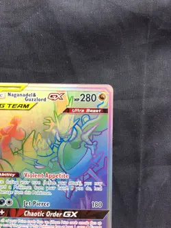 Pokemon Cards: Cosmic Eclipse Secret Rare: Naganadel & Guzzlord GX 260/236 - Image 3