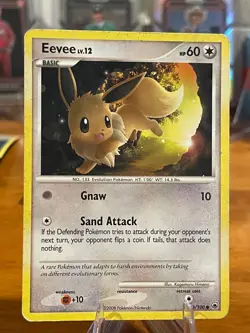 2008 Pokemon Diamond And Pearl Majestic Dawn Eevee 63/100 Basic Common MP - Image 1