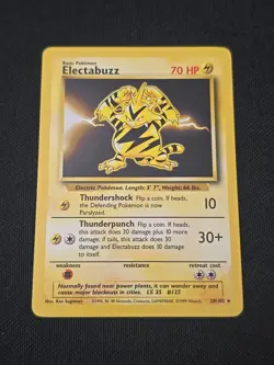 Electabuzz 020/102 Base Set Regular Black Star Rare WOTC Pokemon TCG LP - Image 1