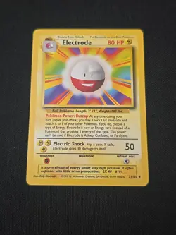 Electrode 021/102 Base Set Regular Black Star Rare WOTC Pokemon TCG LP - Image 1