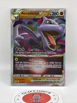 Pokemon Aerodactyl VSTAR 093/196 Swsh11: Lost Origin Holo NM - Image 2