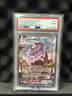 2021 Pokemon Fusion Strike Espeon VMAX Full Alternate Alt Art #270/264 PSA 9 - Image 1