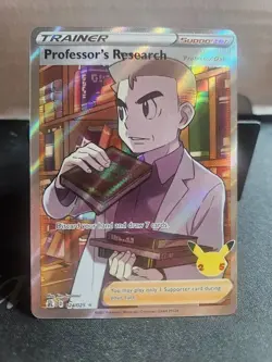 Pokemon TCG Professor's Research (Full Art) Celebrations 024/025 Holo Ultra Rare - Image 1