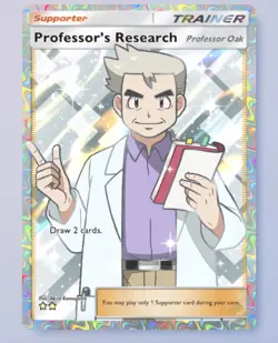 English PROFESSOR OAK HOLO FULL ART POKEMON TCG POCKET READ DESCRIPTION - Image 1