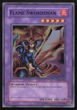 Yu-Gi-Oh #LOB-003 Flame Swordsman Super Rare - Image 1