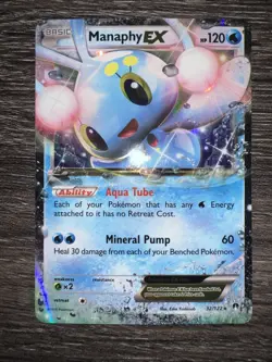Manaphy EX 32/122 Holo Ultra Rare - XY BREAKpoint Pokemon Card - NM - Image 2