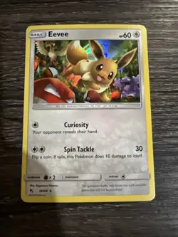 Eevee 48/68 Holo Hidden Fates Pokemon Card * Near Mint - Image 1