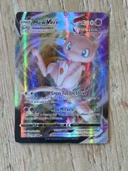 Pokemon Mew VMAX Ultra Rare TCG Card Fusion Strike 114/264 Moderately Played - Image 1