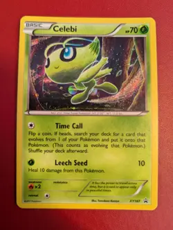 Celebi XY187 Holo Promo Pokemon Card Excellent Condition Tomokazu Komiya - Image 1