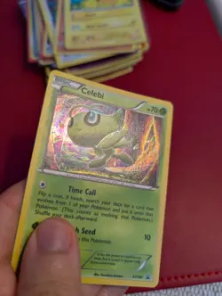 Celebi XY187 Holo Promo Pokemon Card Excellent Condition Tomokazu Komiya - Image 3