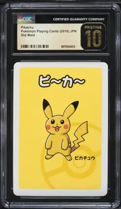 2019 Pokemon Japanese Playing Cards Old Maid Pikachu CGC 10 PRISTINE - Image 1