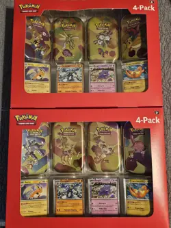 Set 1 And Set 2 Pokemon 151 Tins + 4 Promo Cards Sam's Club Exclusive - Image 1