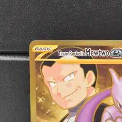 Team Rocket's Mewtwo ex 240/182 Gold Hyper Rare Destined Rivals Pokemon Card NM - Image 2