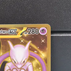 Team Rocket's Mewtwo ex 240/182 Gold Hyper Rare Destined Rivals Pokemon Card NM - Image 3