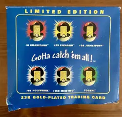 Pokemon Mewtwo 23k Gold Plated Trading Card Burger King Promo 1999 SEALED - Image 5