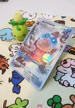 Pokemon TCG Pocket Mamoswine Holographic Illustration Rare ART CARD - Image 1