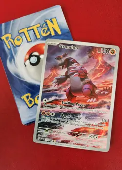Groudon 199/182 SV04: Paradox Rift Holo Pokemon card FRESH NEW full art - Image 3