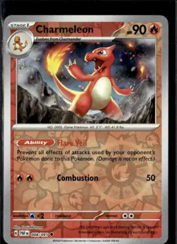 Pokemon Charmeleon 008/091 Paldean Fates Reverse Holo Uncommon 4 Card Lot - Image 1