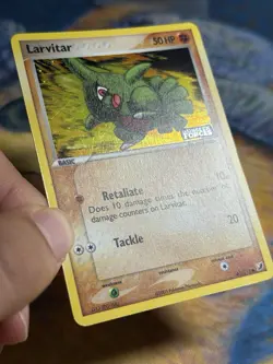 Larvitar 61/115 Reverse Stamped Holo EX Unseen Forces Set Pokemon Card - Image 5