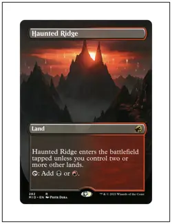 1x Haunted Ridge, Borderless Art, Magic the Gathering MTG NM - Image 1