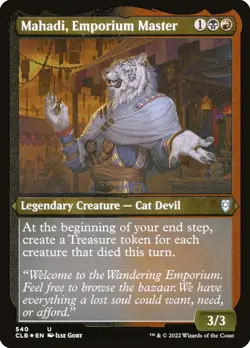1x Mahadi, Emporium Master *ETCHED FOIL*- NM - Battle for Baldur's Gate - Image 1