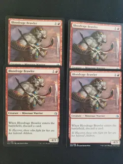 x4 Bloodrage Brawler MTG Amonkhet M/NM, English - Image 1