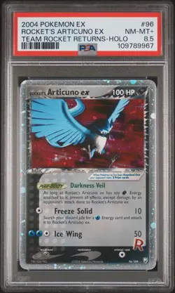 2004 POKEMON EX TEAM ROCKET RETURNS #96 ROCKET'S ARTICUNO EX-HOLO PSA 8.5 - Image 1